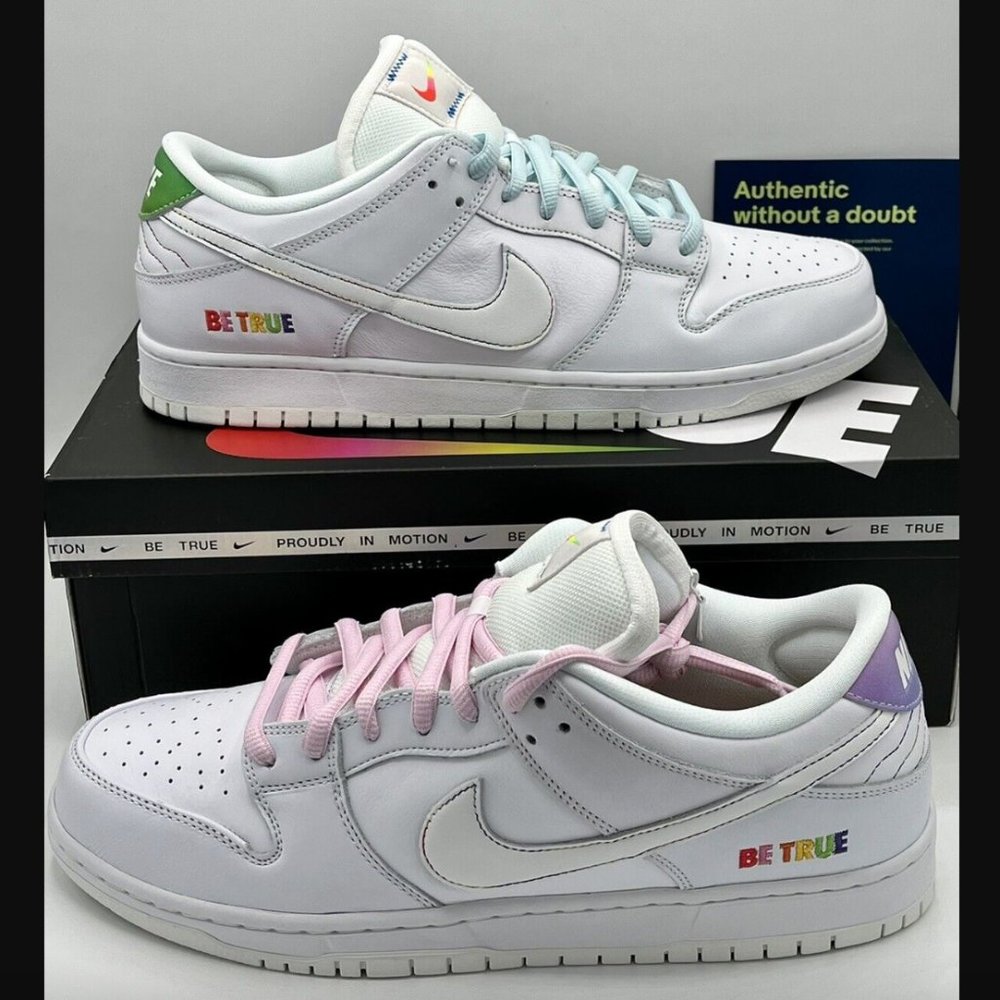 Nike SB Dunk Low Pro Be True Pride Size 12 DR4876-100 NEW WITH BOX IN HAND